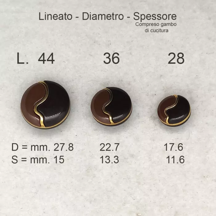 misure bottoni v1105ssp