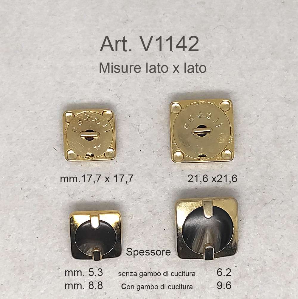 Bottone vintage Ascoli quadrato anni 80