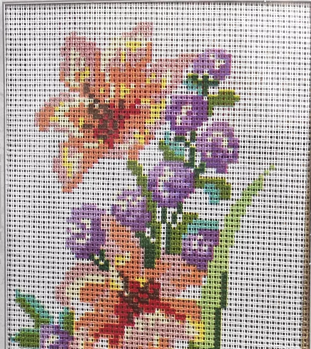 Fiori kit per ricamo completo di filati - immagine 3