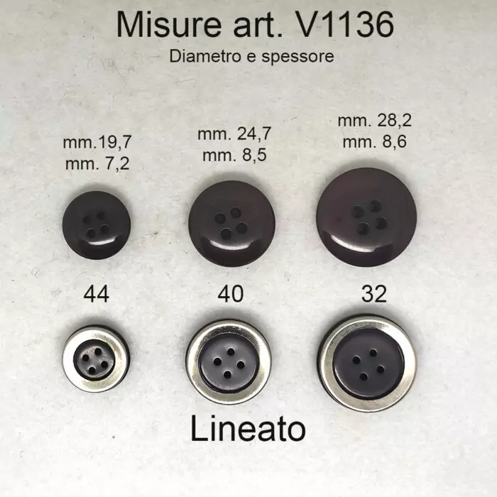 misure bottoni v1136