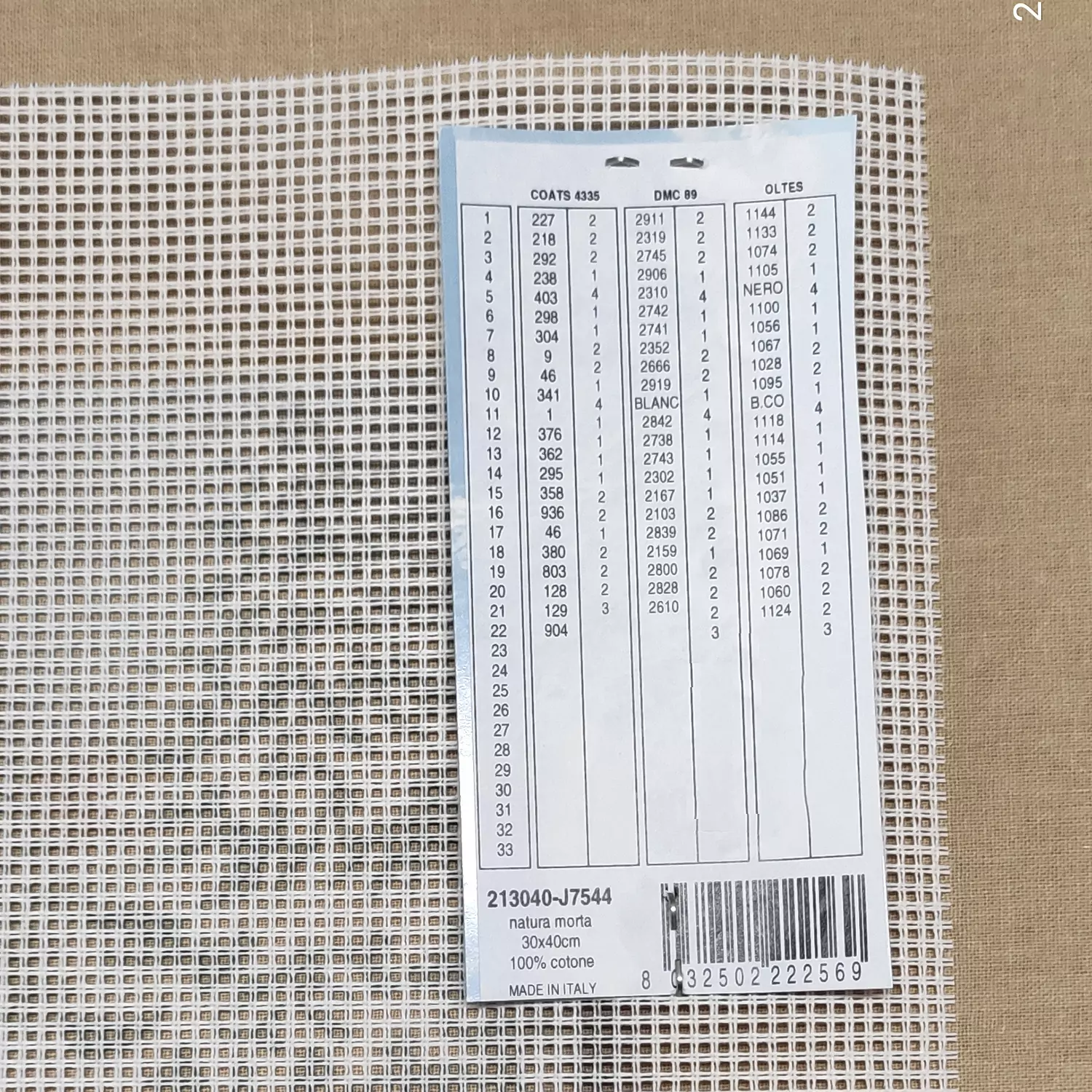 Inverno natura morta da ricamare cm 30x40 - immagine 2