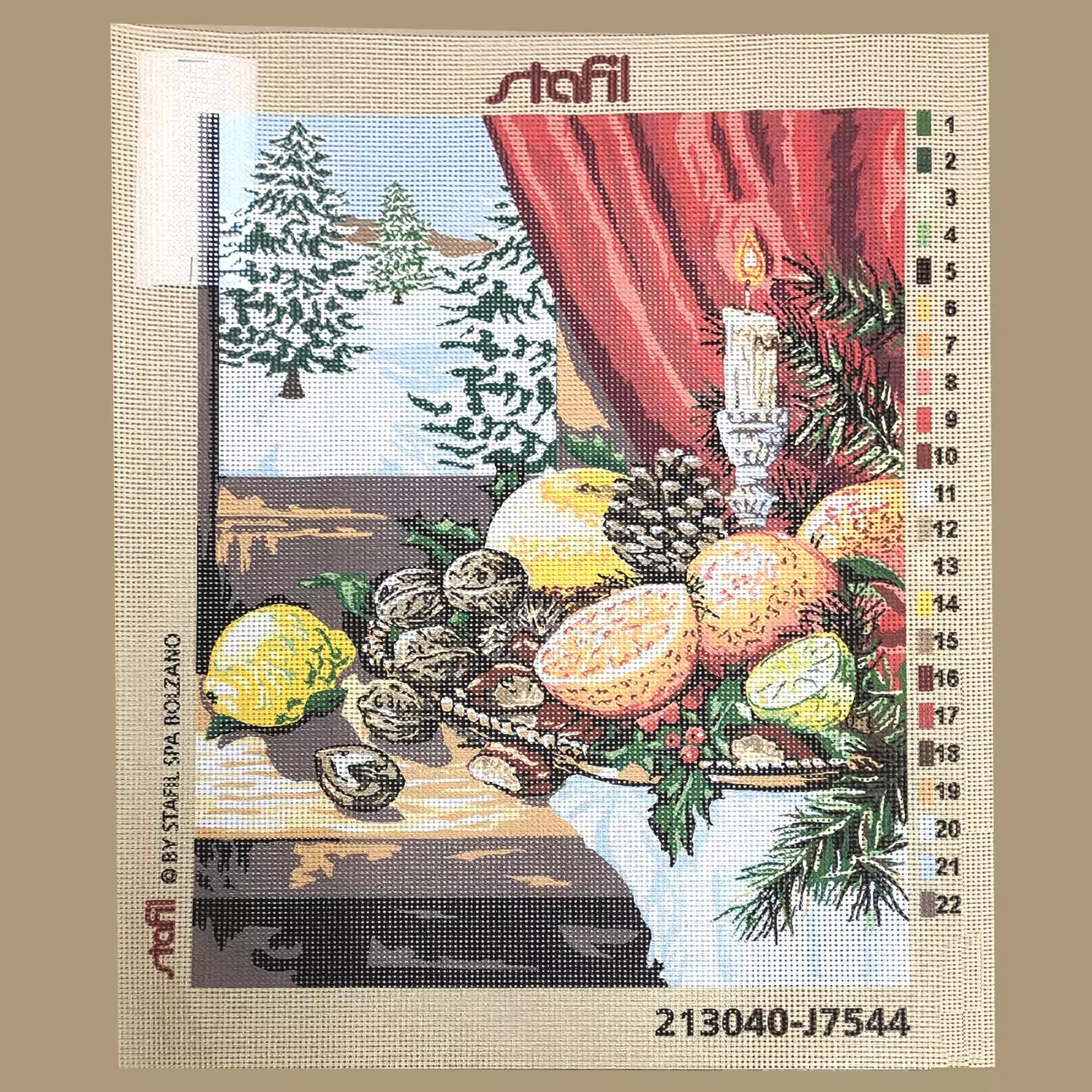 Inverno natura morta da ricamare cm 30x40