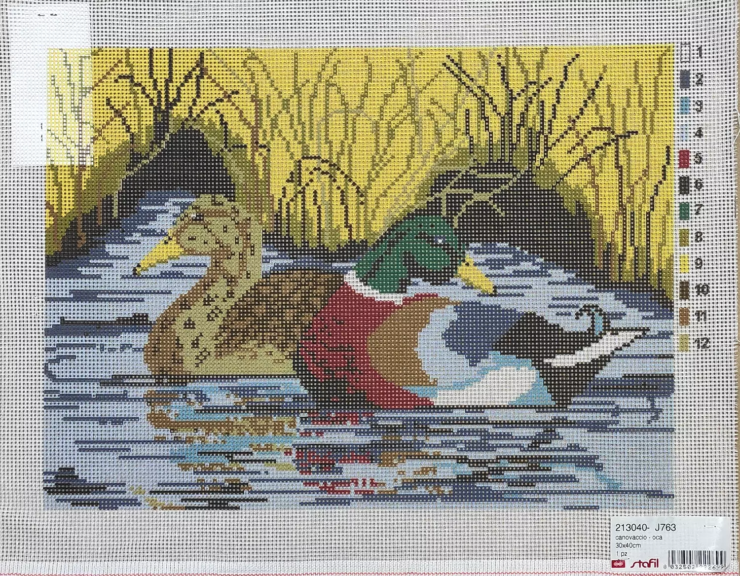 Canovaccio da ricamare Le anatre