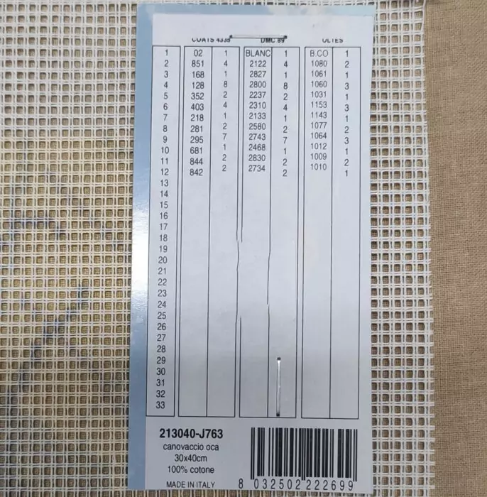 Etichetta filati 213040 J763 L'anatra