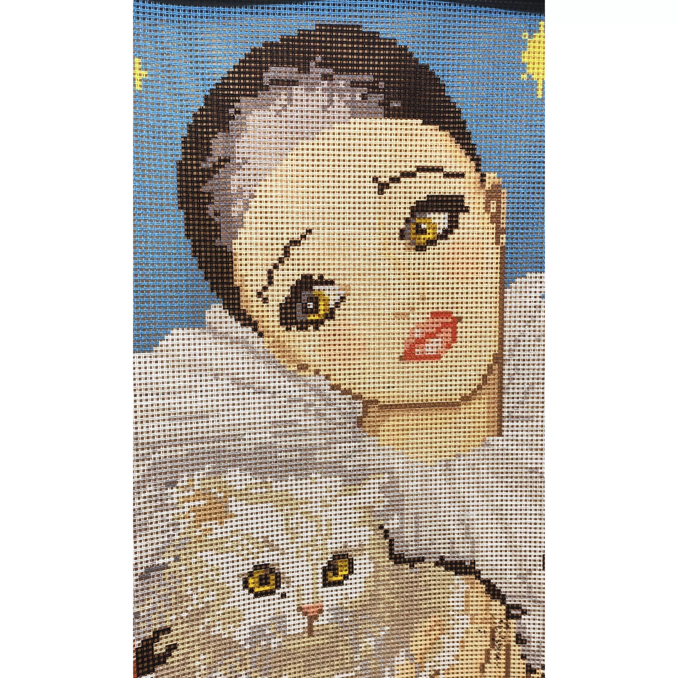 Clown con gatto da ricamare cm 30x40 - immagine 4