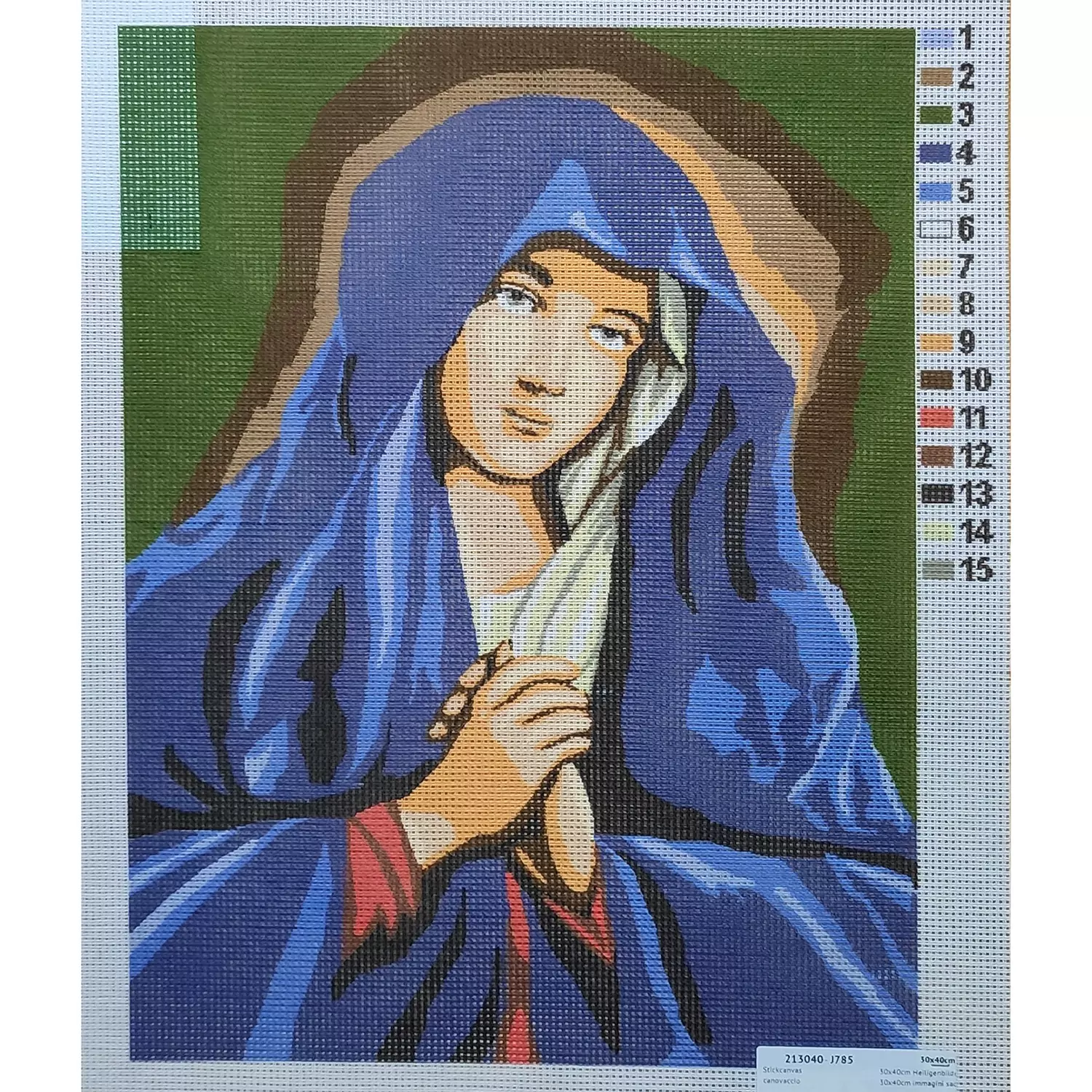 Madonna che prega ricamo mezzo punto