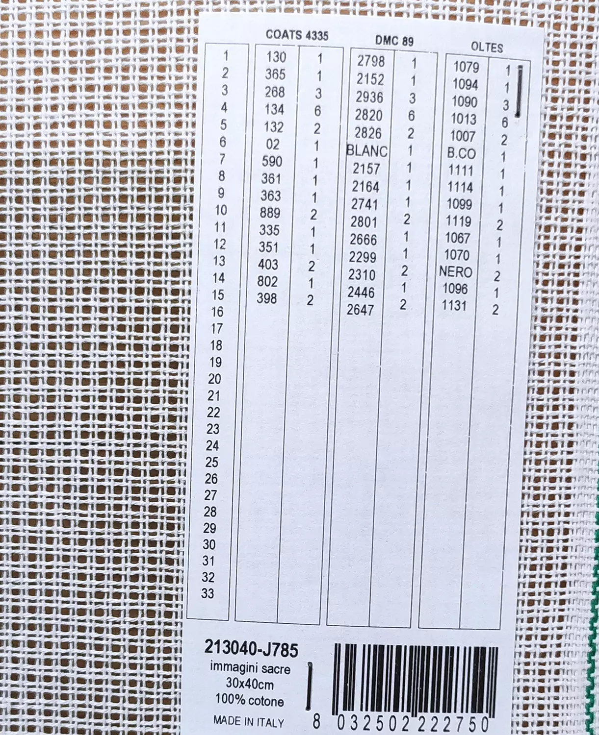 Madonna che prega ricamo mezzo punto - immagine 3