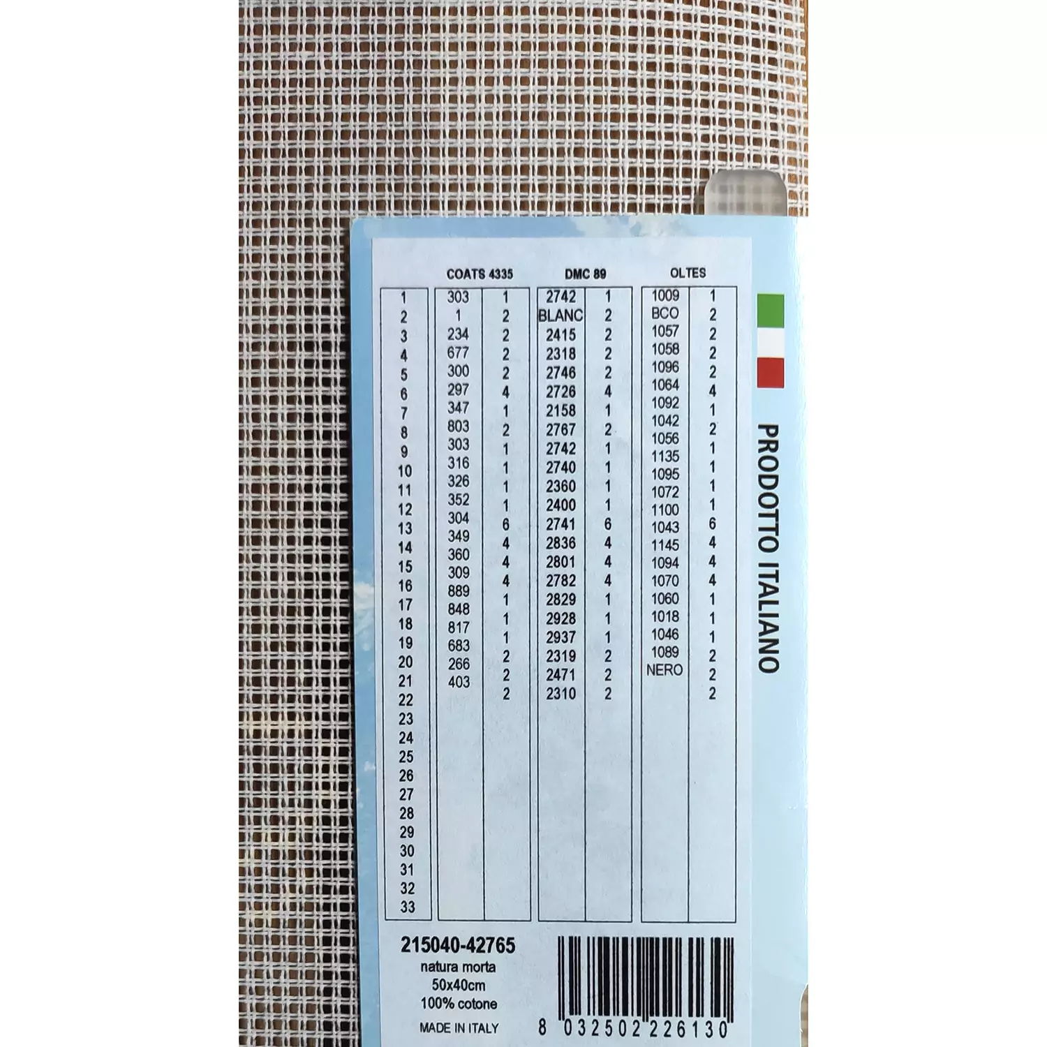 Quadro da ricamare cm 50x40 Natura morta - immagine 4