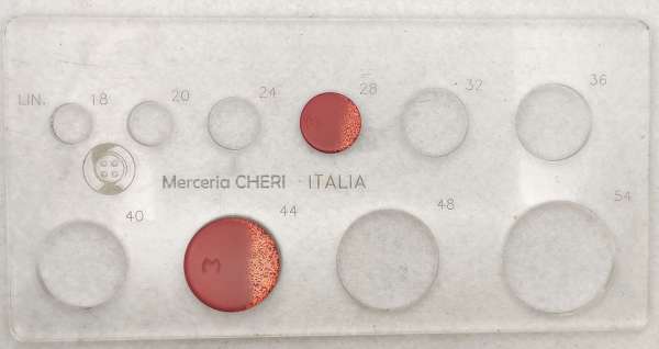 Bottone vintage rosso glitterato anni 90 - immagine 2