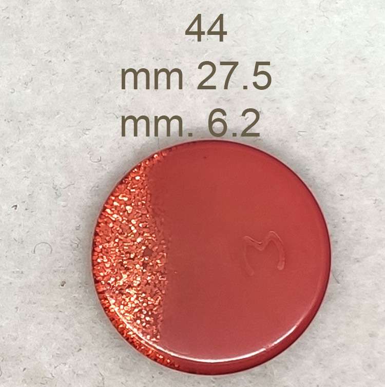 Bottone vintage rosso glitterato anni 90 - immagine 6