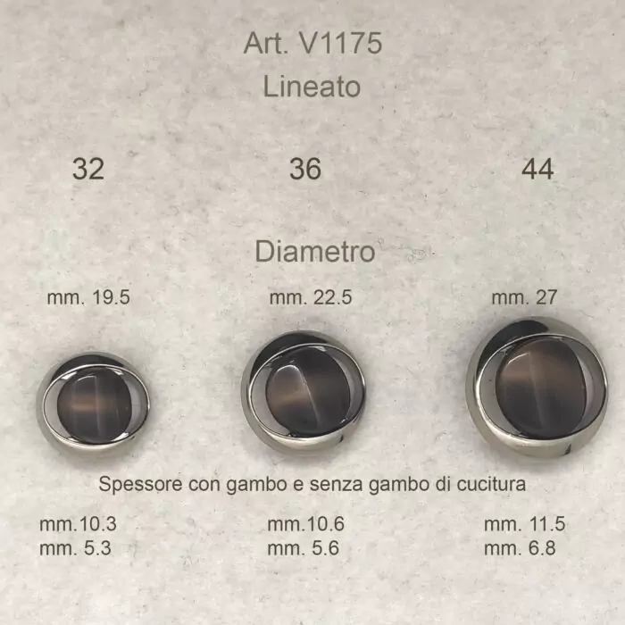misure bottoni V1175