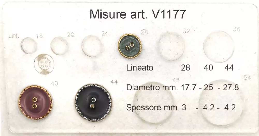 misure bottoni V1177