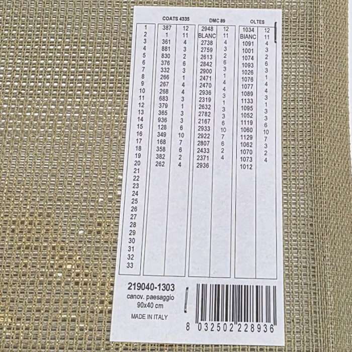 LISTA FILATI QUADRO 1303