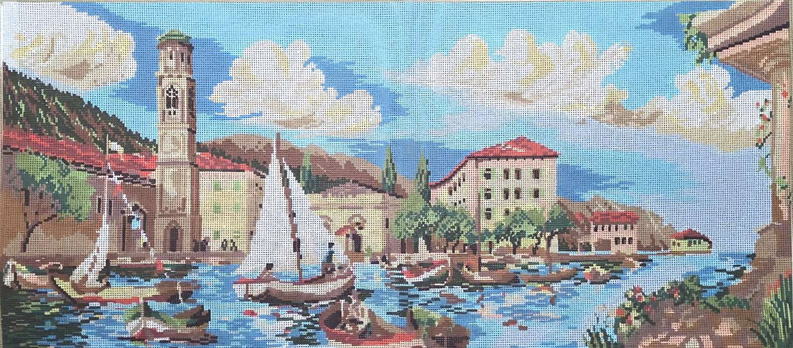 Quadro da ricamarescorcio paesaggio marino